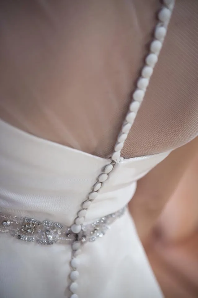 Vestido de novia organza con volantes - Detalle 1 del vestido de novia