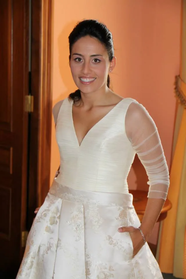 Brocado de seda fallera - Detalle 4 del vestido de novia
